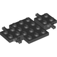 Lego Vehicle Base 4 x 7 x 2/3 with 3 x 4 Recessed, Wheel Pins