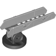 Duplo Ladder Telescoping Lower Section on Black Turntable Base (Fire) / Light Bluish Gray
