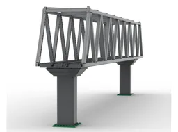 Truss bridge for train