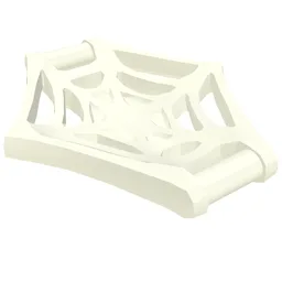Web Effect Large Bar on Back Handles on Sides / White