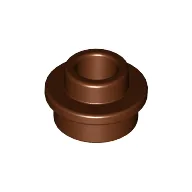 Plate Round 1 x 1 with Open Stud / Reddish Brown