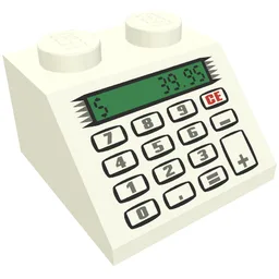 Brick Sloped 45° 2 x 2 with Cash Register and $39.95 Print / White