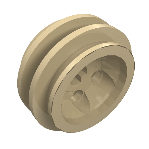 Lego Wheel Rim 24 x 14 VR with Center Axle Hole / Tan