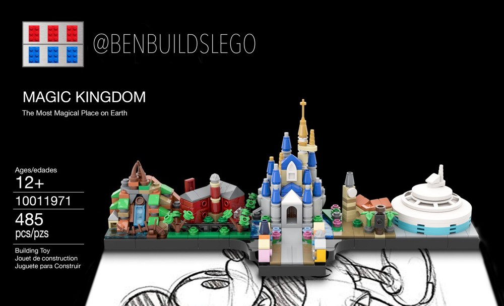 Lego Magic Kingdom skyline