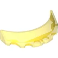 Windscreen 3 x 6 x 1 Curved with 2 Circular Stud Holders in Bottom / Trans-Yellow
