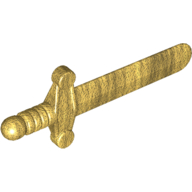 Lego Weapon Sword / Shortsword Elaborate Hilt / Pearl Gold