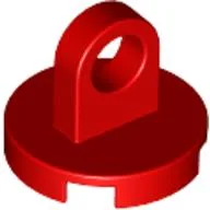 Tile Special Round 2 x 2 - Thin Lifting Ring / Red