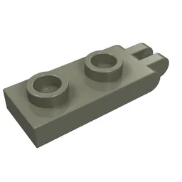 Hinge Plate 1 x 2 with 2 Fingers and Hollow Studs / Dark Gray
