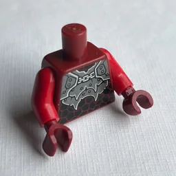 Torso Armor with Chain Print, Red Arms, Dark Red Hands / Dark Red