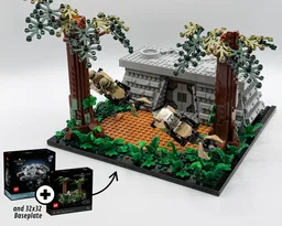 Endor Bunker & Speeder Bike Chase (75375 + 75353 + Green Baseplate Alternate Model)