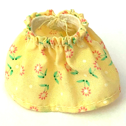 Lego Belville, Skirt, Short, Pink Flowers Print / Light Yellow