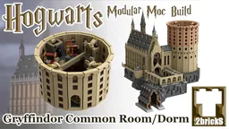 Common room and Dorms - Magic School Modular MOCs Part 7