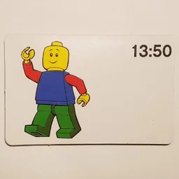 Activity Card, Time-Teaching 24-Hour Clock 13:50 / [No Color/Any Color]
