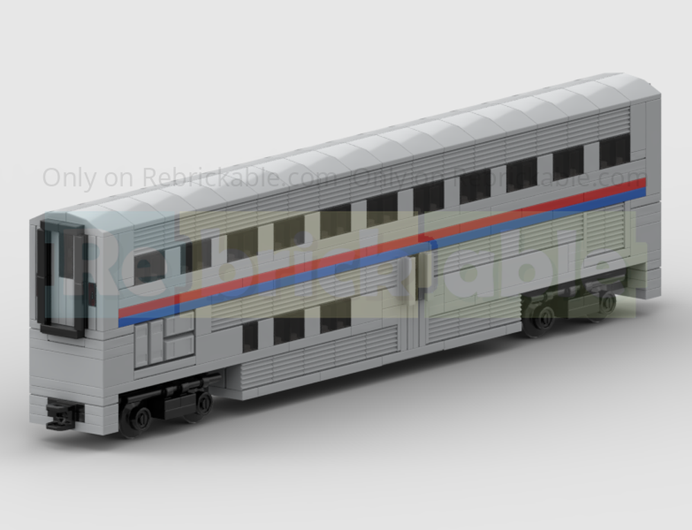 Lego 4-Wide Am Trak Superliner Passenger Carriage