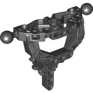Lego Large Figure Skeletal, Torso with 2 Ball Joints (Makuta) / Black