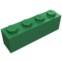 Brick 1 x 4 / Green