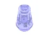 Cone 1 x 1 [Top Groove] / Trans-Purple