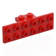 Lego Bracket 1 x 2 - 2 x 6 / Red