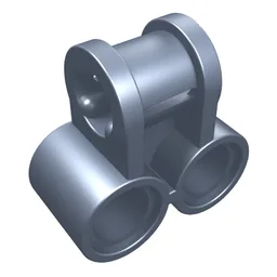 Technic Axle and Pin Connector Perpendicular Double / Pearl Sand Blue
