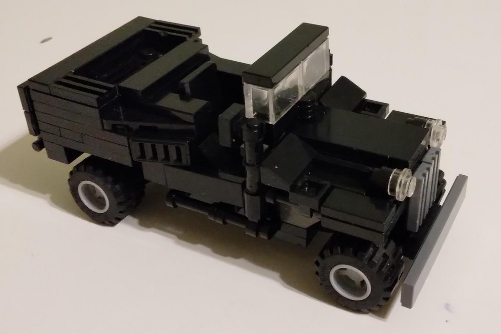 Lego Black Jeep Willys Minifigure Scale