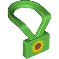 Lego Neckwear, Lanyard with Sunflower print / Bright Green