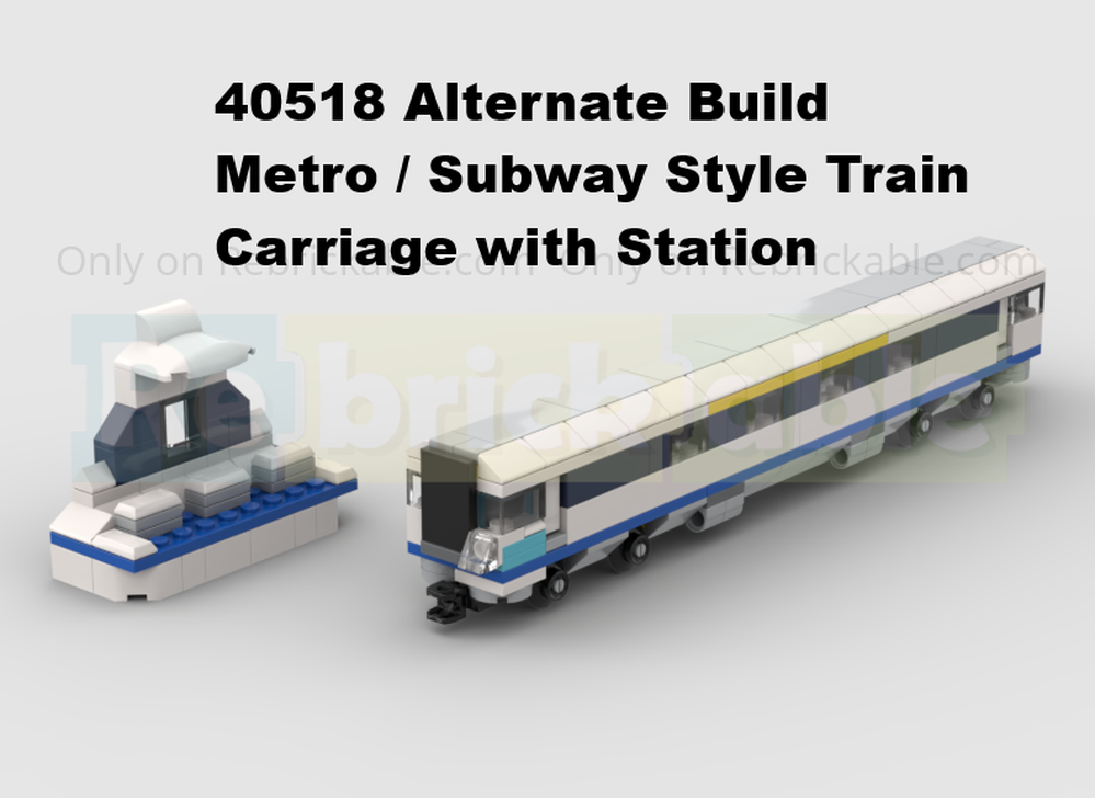 Lego 40518 Alt Build - Metro / Subway Style Train With Station