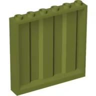 Panel 1 x 6 x 5 [Vertical Corrugated] / Olive Green