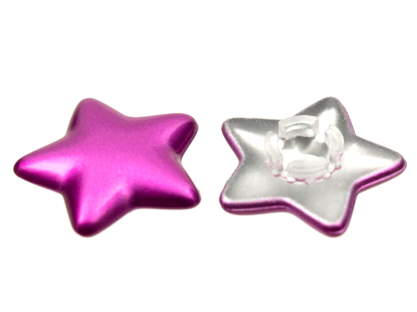 Lego Clikits, Icon Star 2 x 2 Small with Pin, Frosted with Metallic Pink Coating Pattern