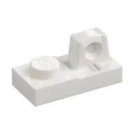 Hinge Plate 1 x 2 Locking with 1 Finger On Top / White