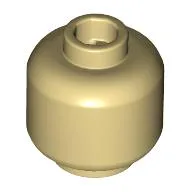Minifig Head [Plain] [Blocked Open Stud] / Tan