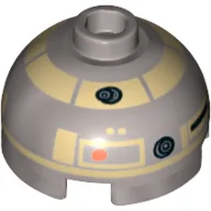 Brick Round 2 x 2 Dome Top with Tan Astromech Droid Print