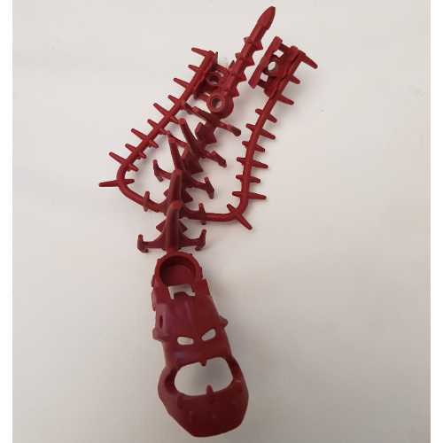 Lego Large Figure Mask Piraka, with Flexible Spine and Arm Covers, Hakann / Dark Red