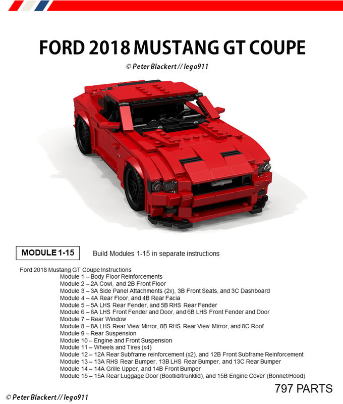 Lego Ford 2018 Mustang GT Coupe - 1:21 Miniland - Advanced