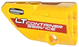 Technic, Panel Fairing # 1 Small Smooth Short, Side A with 'LT CONTAINER SERVICE' and Door Handle Pattern (Sticker) - Set 42024