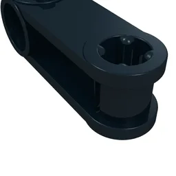 Technic Axle and Pin Connector Perpendicular 3L with Pin Hole / Black