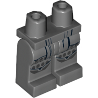 Lego Hips and Dark Bluish Gray Legs with Jedi Robe and Silver Knees Print / Dark Bluish Gray