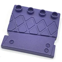 Duplo Tile, Modified 4 x 4 Studs on Edge and Groove Lines (Staircase Step) / Medium Violet