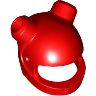 Lego Helmet, Standard, 2 Horn Holes / Red