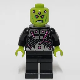 Brainiac in Black Outfit with Magenta Wires