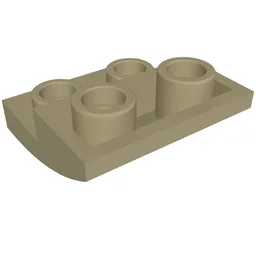 Brick Curved Inverted 2 x 2 x 2/3 / Dark Tan