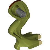 Animal Body Part, Dinosaur, Leg, Right, with Pin and Reddish Brown Markings Print / Olive Green