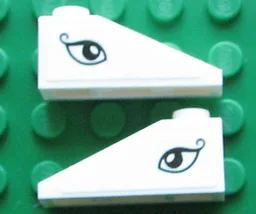 Slope 33 3 x 1 with Female Black and White Eye on White Background Pattern on Both Sides (Stickers) - Set 10196