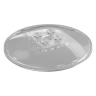 Dish 6 x 6 Inverted (Radar) with Solid Studs / Trans-Clear
