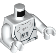 Lego Torso Armor, First Order Snowtrooper Print, White Arms and Hands / White