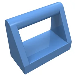Tile Special 1 x 2 with Handle / Medium Blue