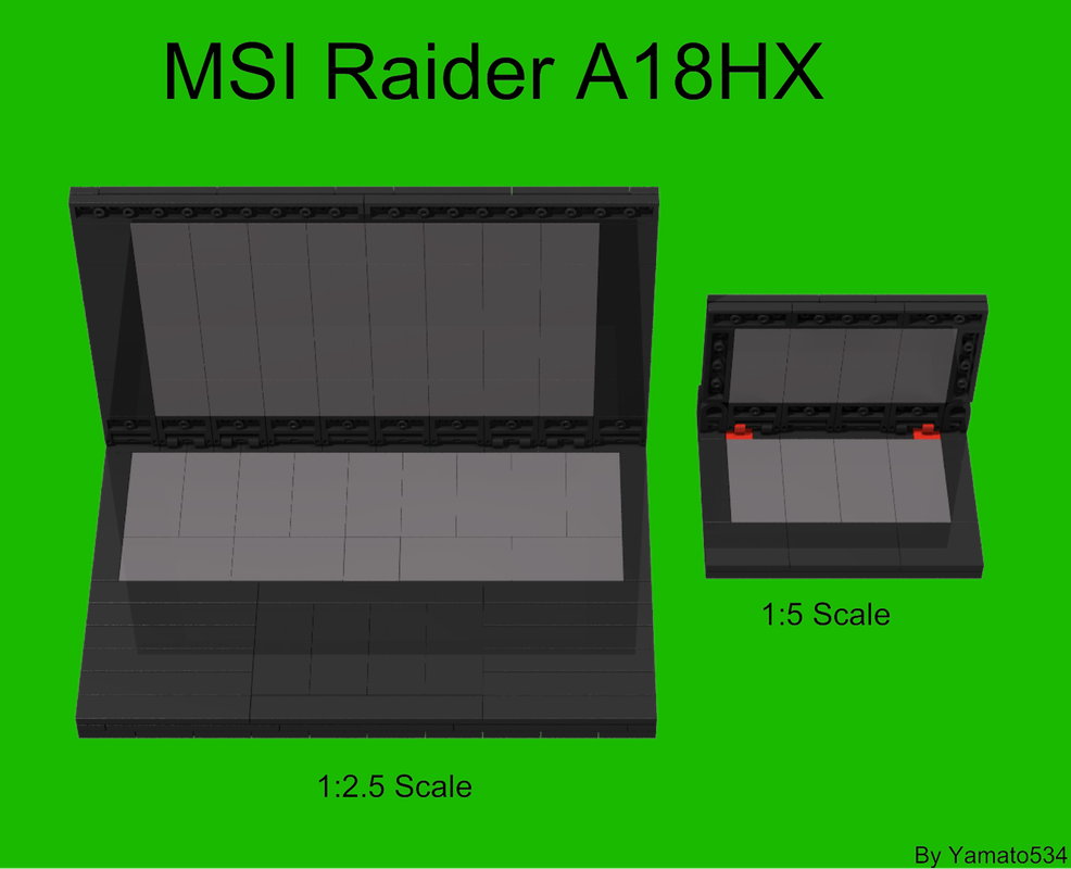 Lego MSI Raider A18HX (1:2.5 and 1:5 scales)