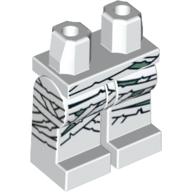 Lego Hips and White Legs with White and Green Mummy Wrapping Print / White