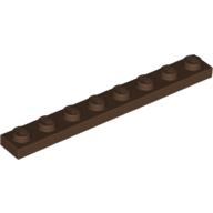 Lego Plate 1 x 8 / Brown