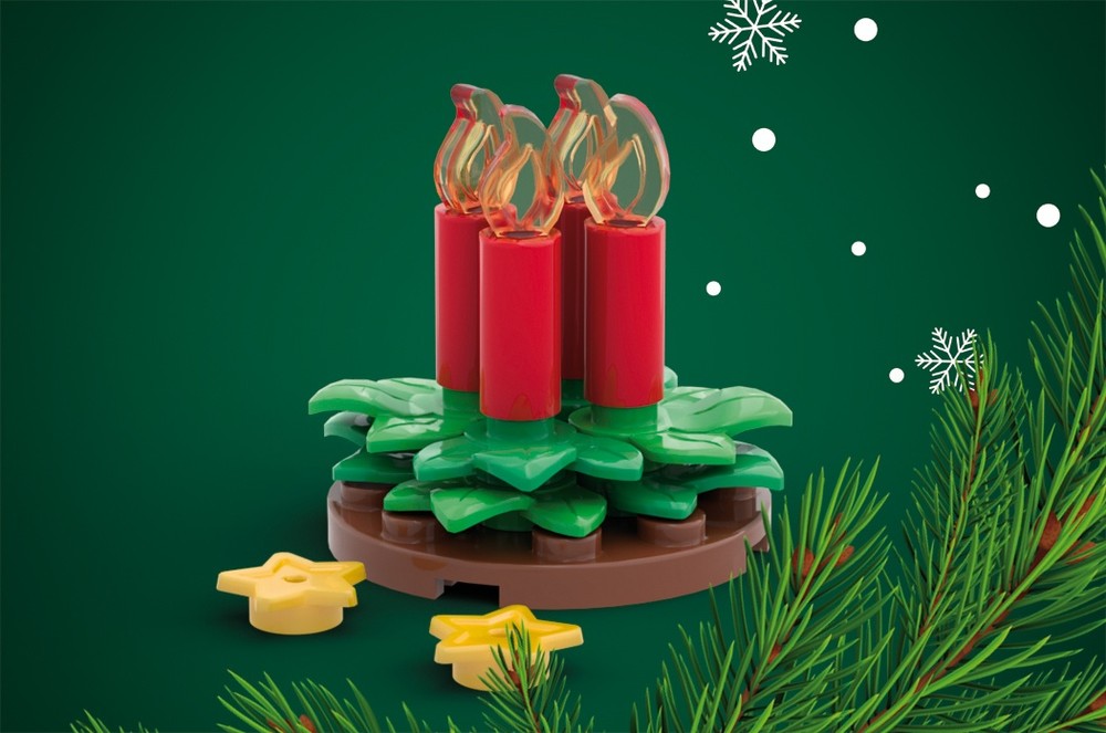 Lego Christmas Advent Wreath – Holiday Decoration Build
