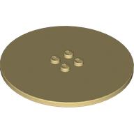 Lego Plate Special Round 8 x 8 with 2 x 2 Center Studs with Groove / Tan
